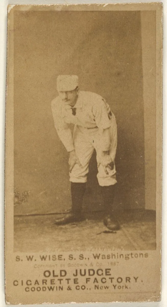 Samuel Washington "Sam" Wise, Shortstop, Washington Nationals, from the Old Judge series (N172) for Old Judge Cigarettes — Goodwin & Company