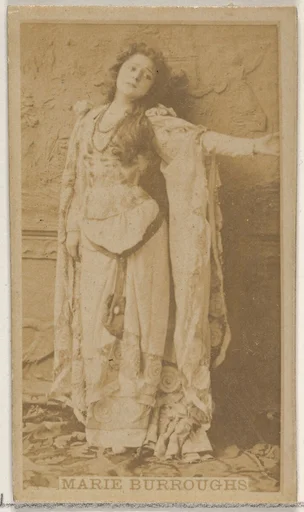 Marie Burroughs, from the Actors and Actresses series (N45, Type 8) for Virginia Brights Cigarettes