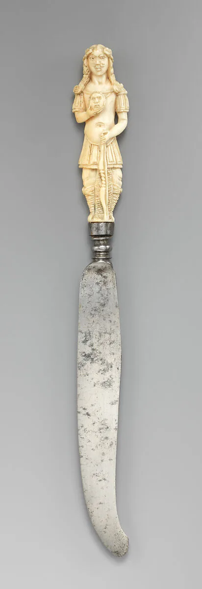 Knife with carved handle in the form of Apollo — Unknown
