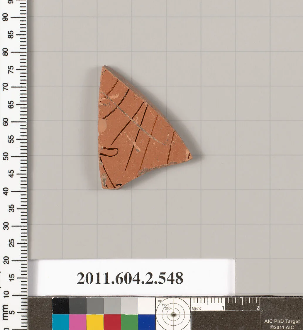 Terracotta fragment of a column-krater (bowl for mixing wine and water) — Unknown