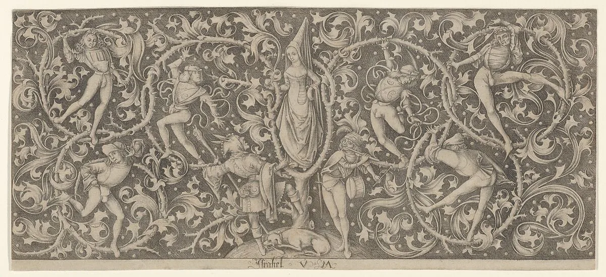 Ornamental Engraving with Morris Dancers — Israhel van Meckenem