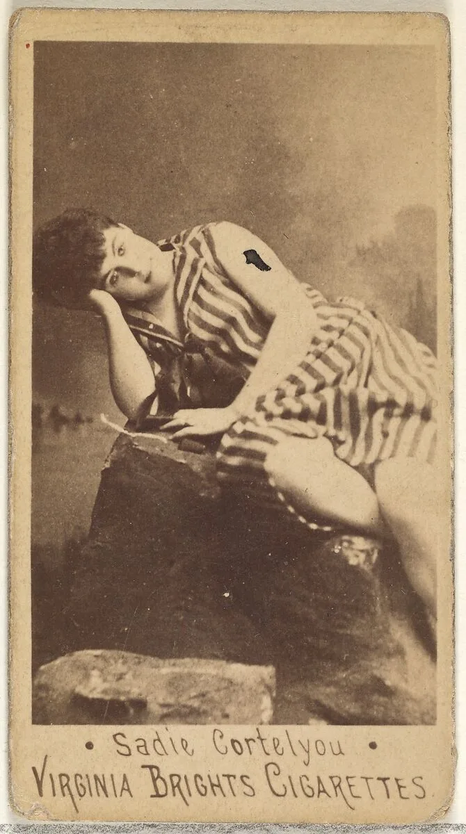 Sadie Cortelyou, from the Actors and Actresses series (N45, Type 1) for Virginia Brights Cigarettes — Allen & Ginter