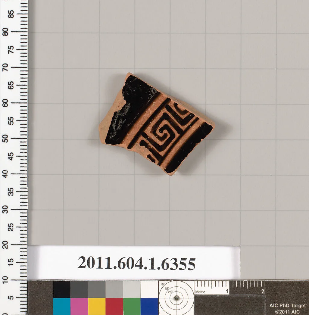 Terracotta fragment of a kylix (drinking cup) — Unknown