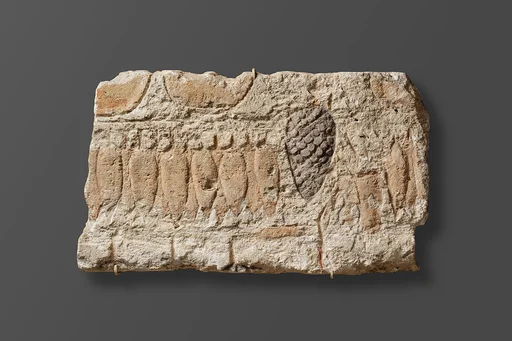 Relief with floral and fructal wall decoration
