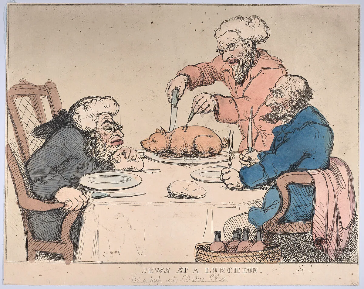 Jews at a Luncheon — Thomas Rowlandson
