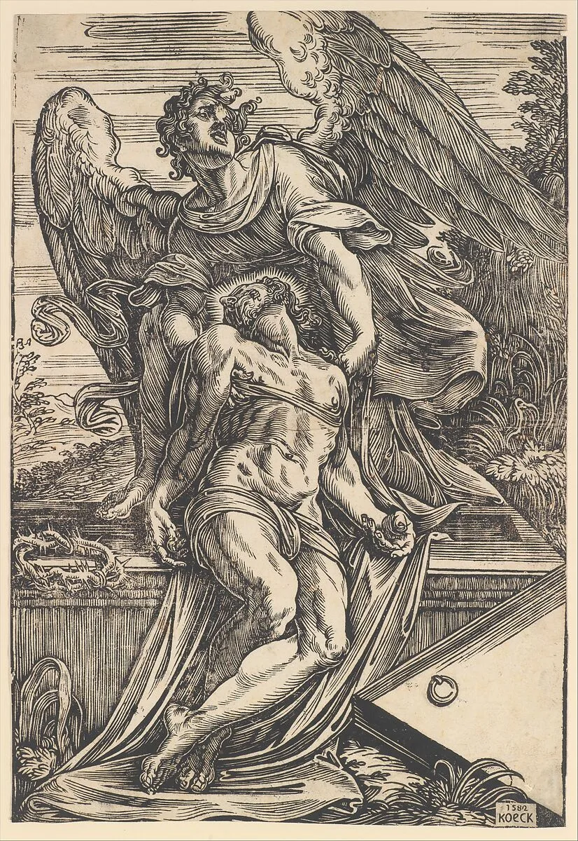 The Dead Christ supported by an angel — Giuseppe Scolari