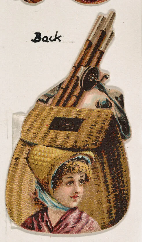 Fishing pole, from the Novelties series (N228, Type 3) issued by Kinney Bros. — Kinney Brothers Tobacco Company