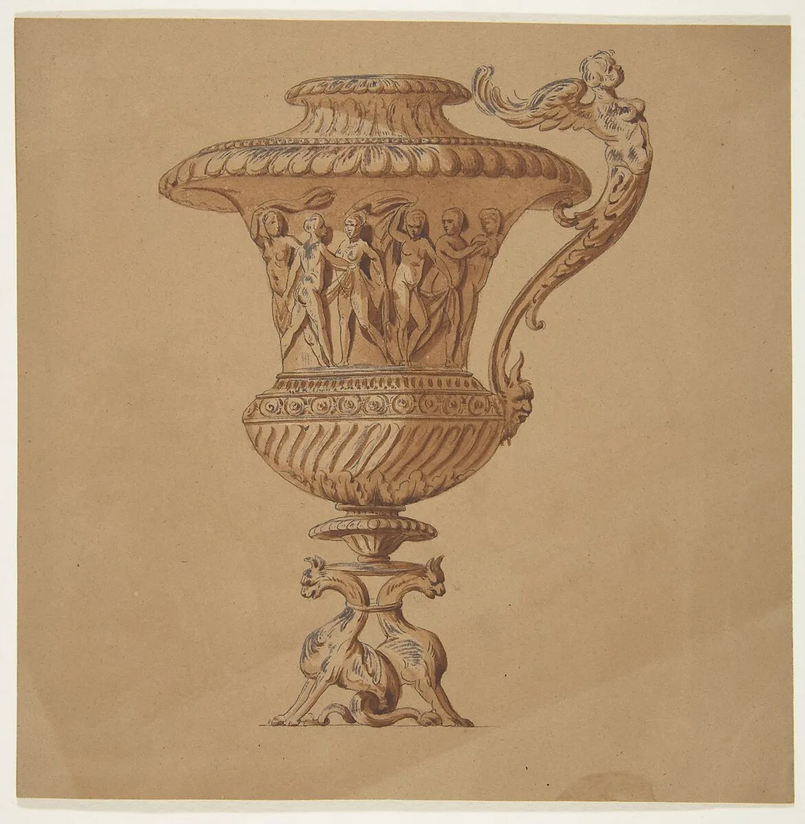 Design for a vessel — Anonymous, French, 19th century