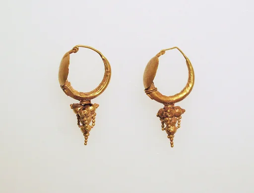 Earring with hook and eye