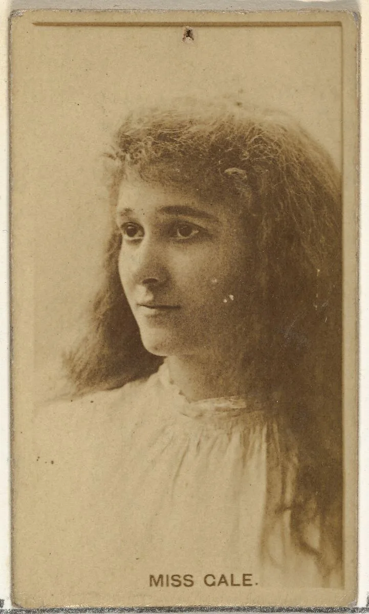 Miss Gale, from the Actors and Actresses series (N145-8) issued by Duke Sons & Co. to promote Duke Cigarettes — W. Duke, Sons & Co.|American Tobacco Company