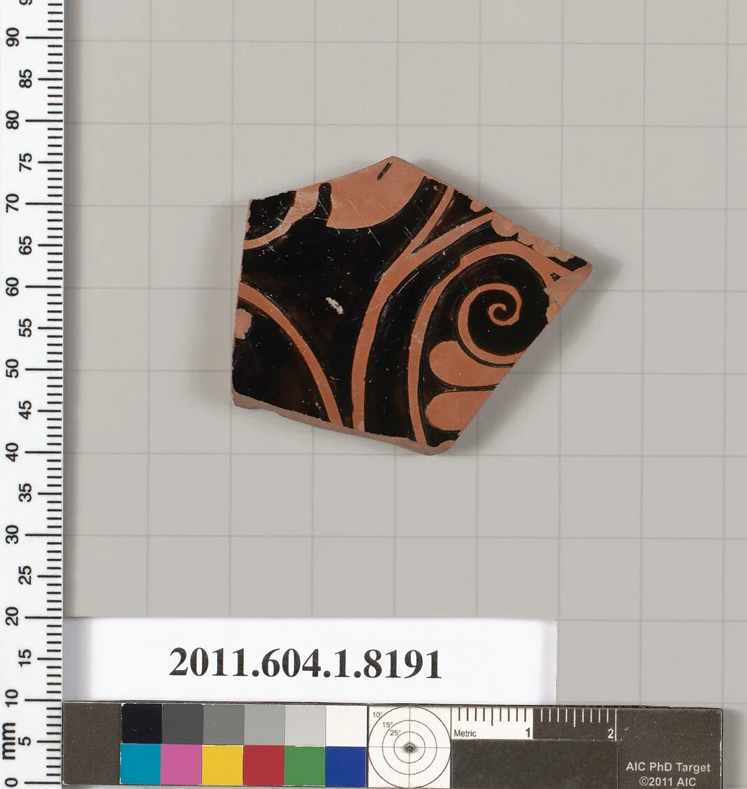 Terracotta fragment of a kylix (drinking cup) — Unknown