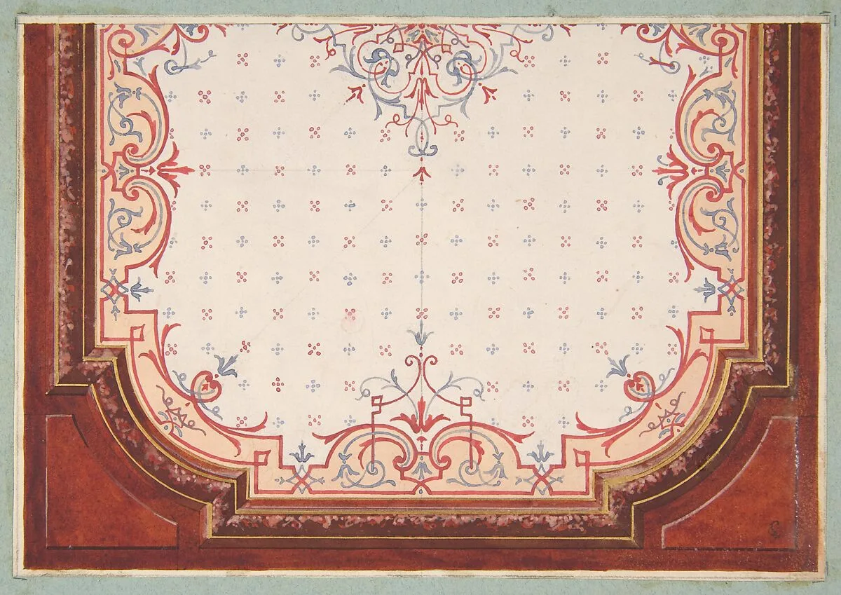 Design for a ceiling — Jules-Edmond-Charles Lachaise|Eugène-Pierre Gourdet