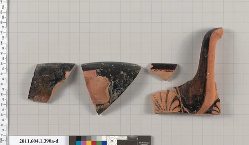 Terracotta fragments of kylikes (drinking cups)