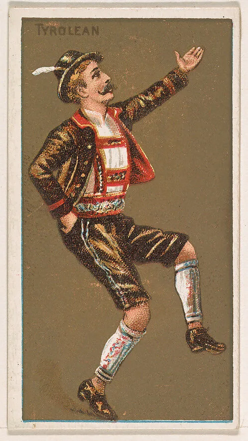 Tyrolean, from National Dances (N225, Type 1) issued by Kinney Bros. — Kinney Brothers Tobacco Company