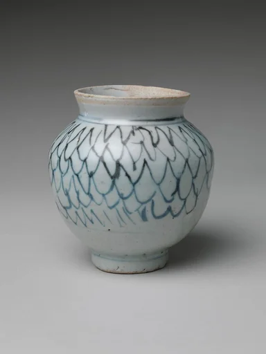 染付網文広口瓶|Jar with Stylized Net Design