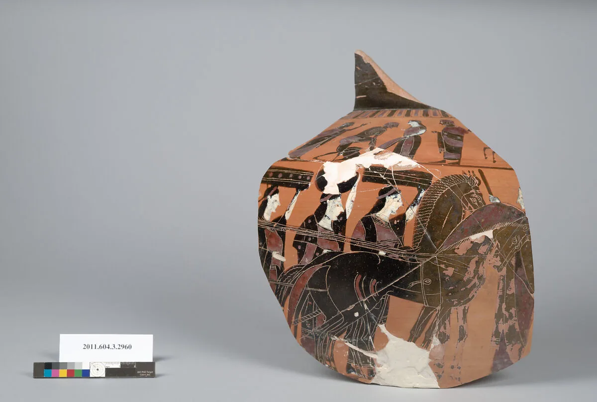 Terracotta fragment of a hydria (water jar) — Unknown