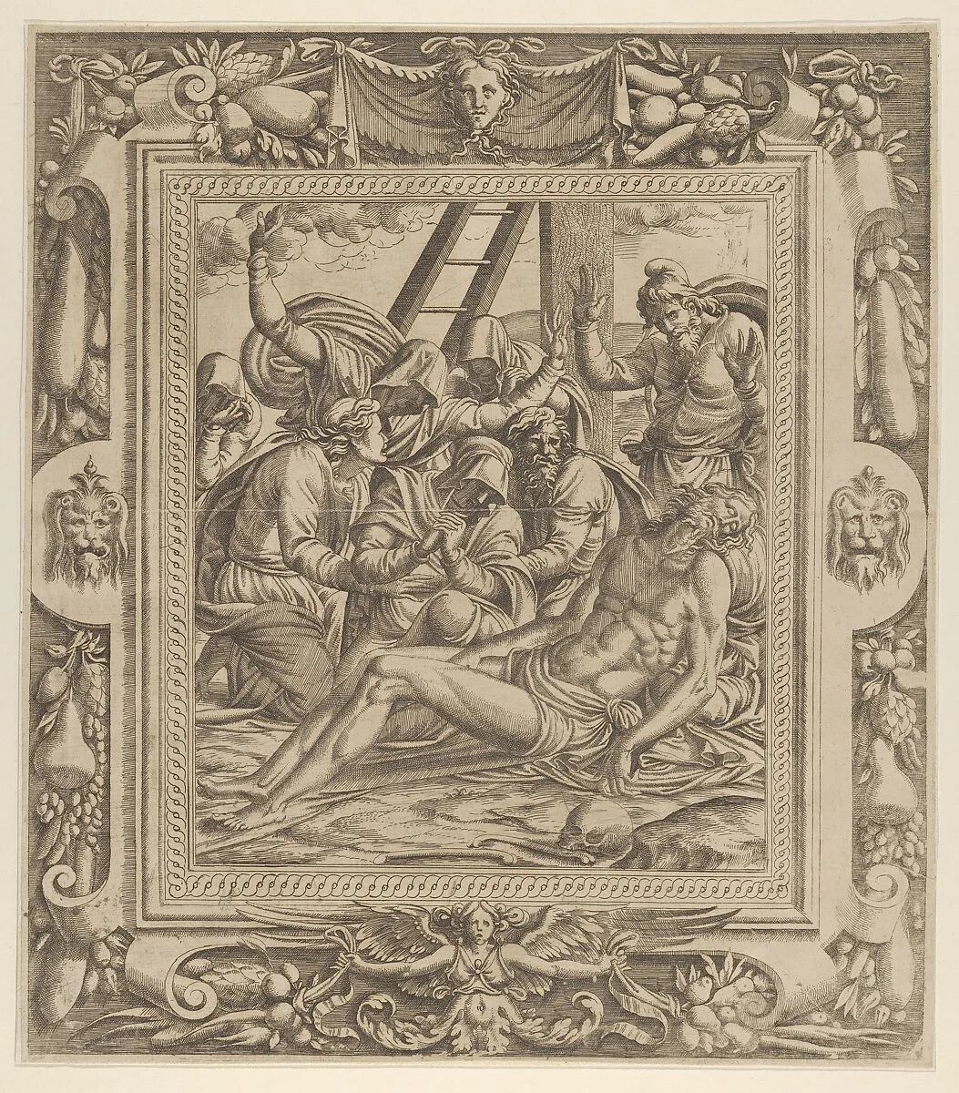 The Lamentation over Christ — Luca Penni|Jean Mignon