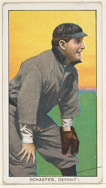Schaefer, Detroit, American League, from the White Border series (T206) for the American Tobacco Company — American Tobacco Company