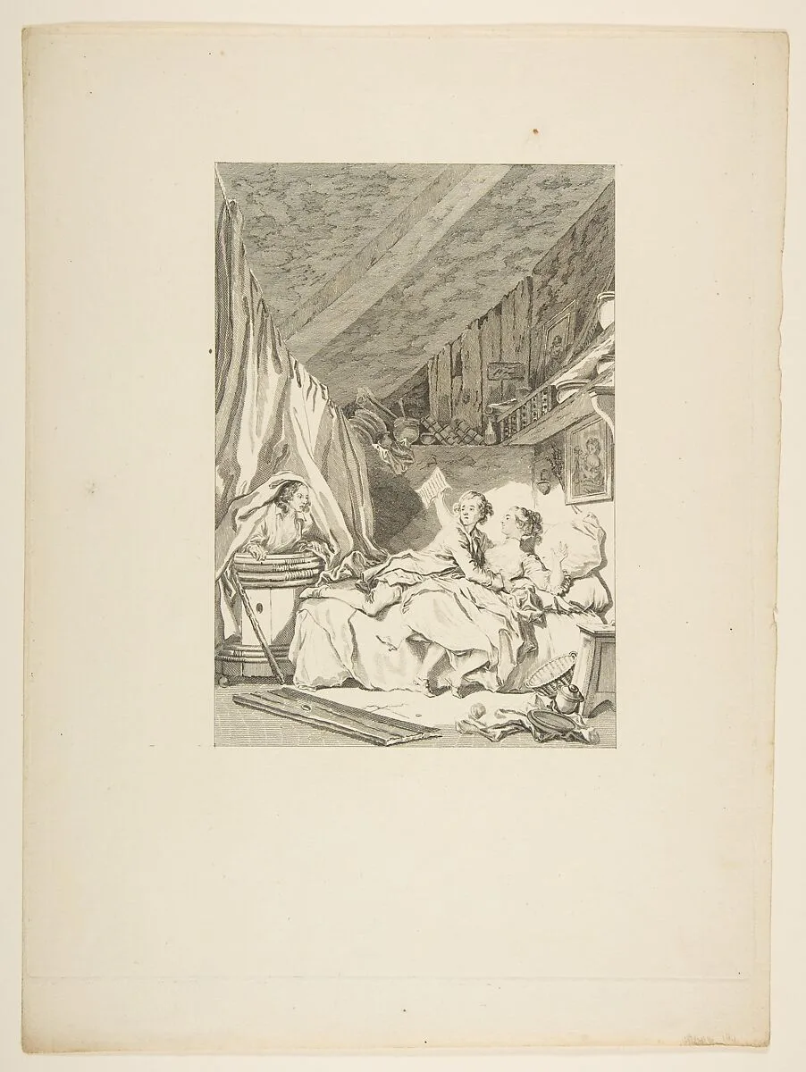 Le Savetier, from "Contes et nouvelles en vers par Jean de La Fontaine. A Paris, de l'imprimerie de P. Didot, l'an III de la République, 1795" — Jean de La Fontaine|Jean Honoré Fragonard|Jean Dambrun|Pierre Didot l'ainé