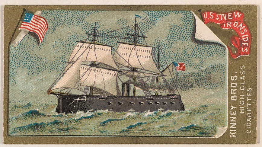 U.S.S. New Ironsides, from the Naval Vessels of the World series (N226) issued by Kinney Bros. — Kinney Brothers Tobacco Company