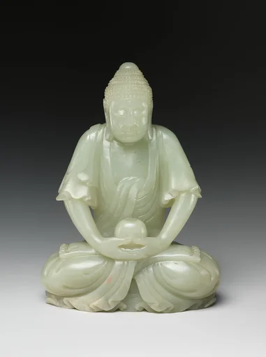 清 玉雕坐佛|Seated Buddha