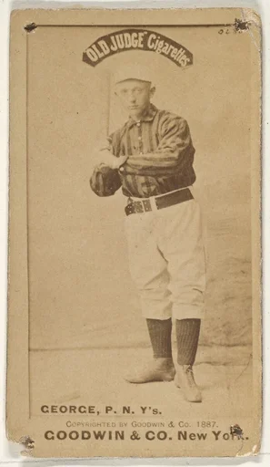 Bill George, Pitcher, New York, from the Old Judge series (N172) for Old Judge Cigarettes