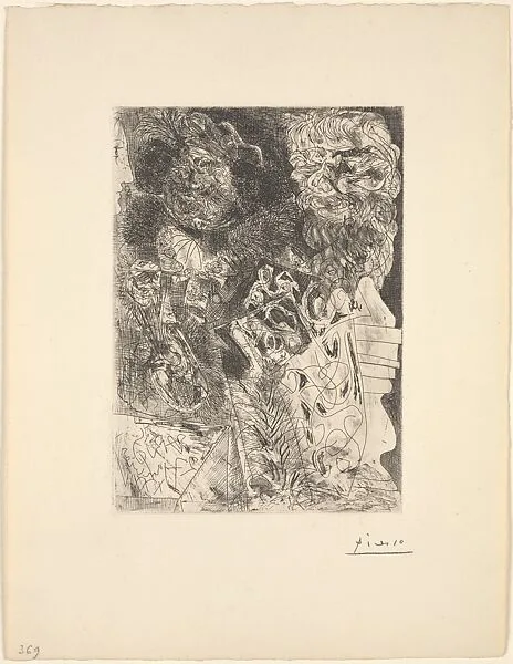 Rembrandt with a Palette, from the Vollard Suite — Pablo Picasso|Roger Lacourière|Ambroise Vollard
