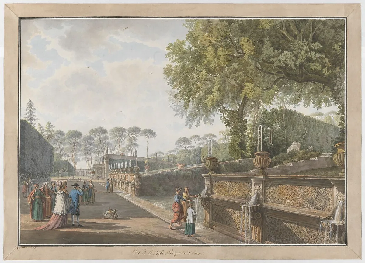Villa Pamphili — Abraham Louis Rodolphe Ducros|Giovanni Volpato