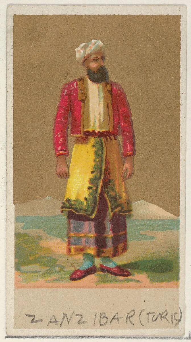 Zanzibar (Turk), from the Natives in Costume series (N16), Teofani Issue, for Allen & Ginter Cigarettes Brands — Allen & Ginter|Teofani & Company