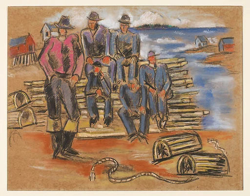 Study for "Lobster Fishermen"