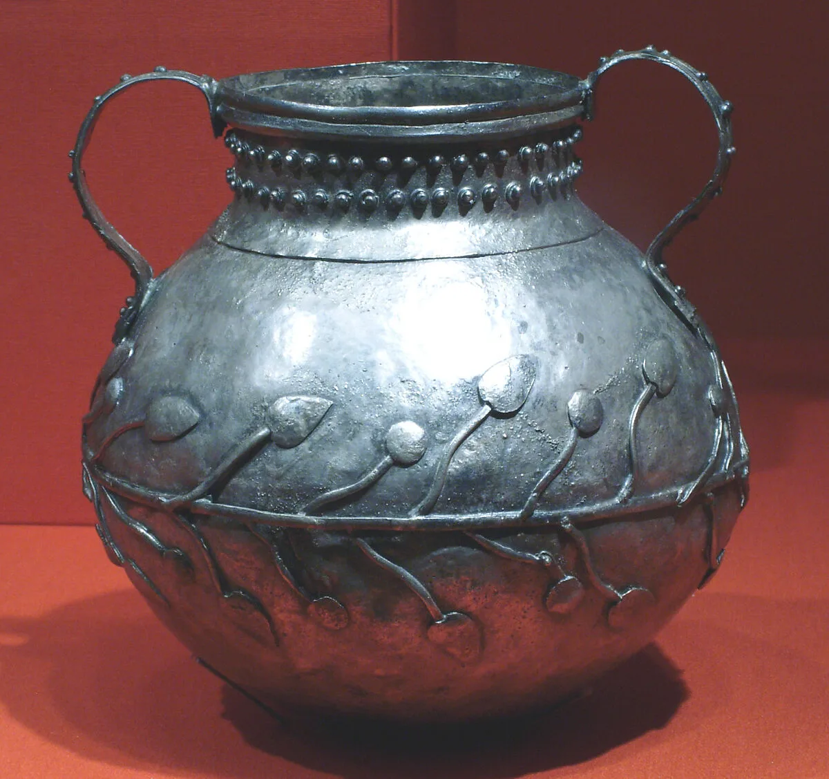 Vase with vine, leaves and berries on the body — Unknown