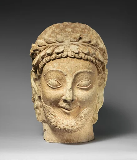 Limestone male head
