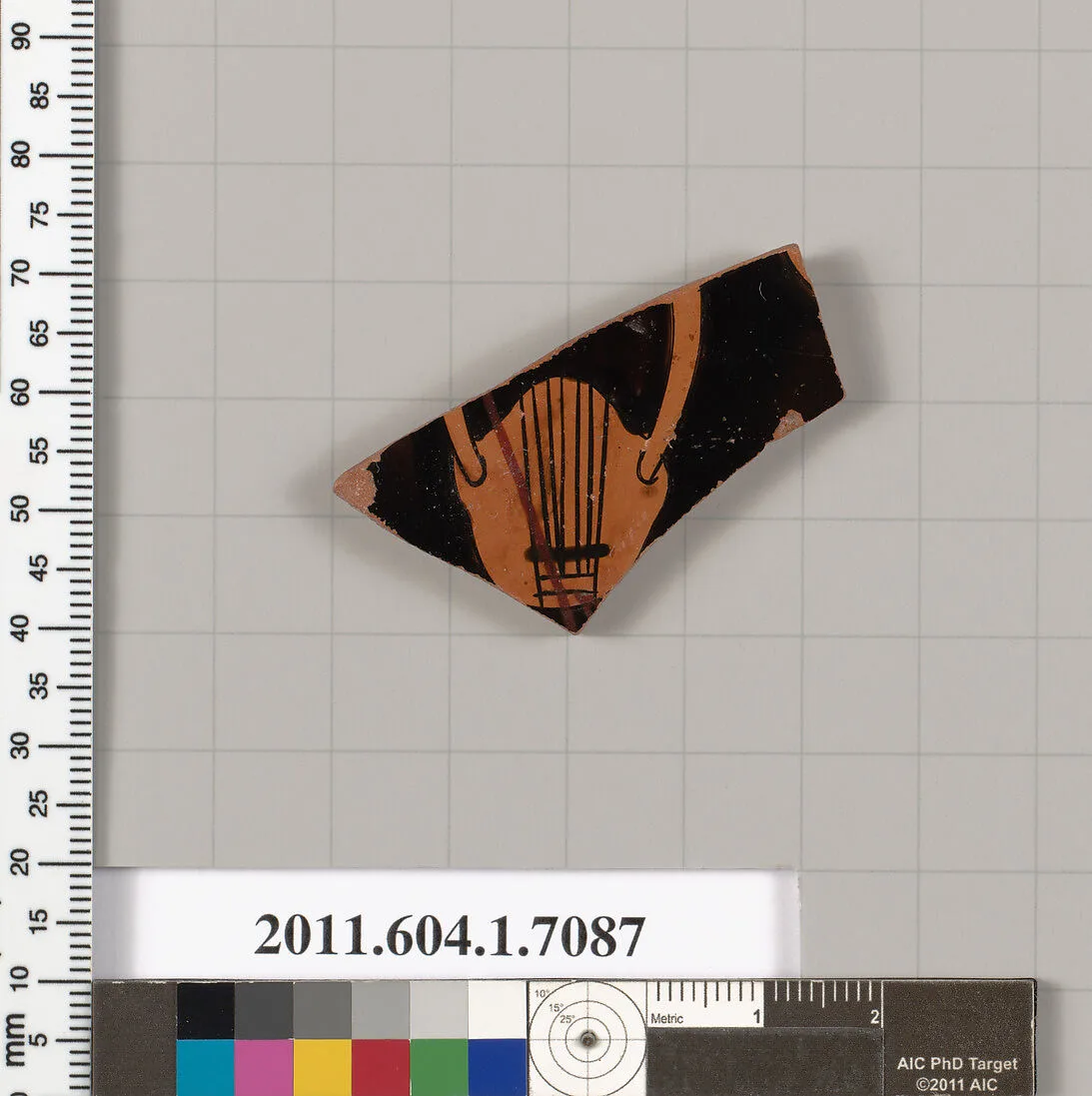 Terracotta fragment of a kylix (drinking cup) — Douris|Triptolemos Painter
