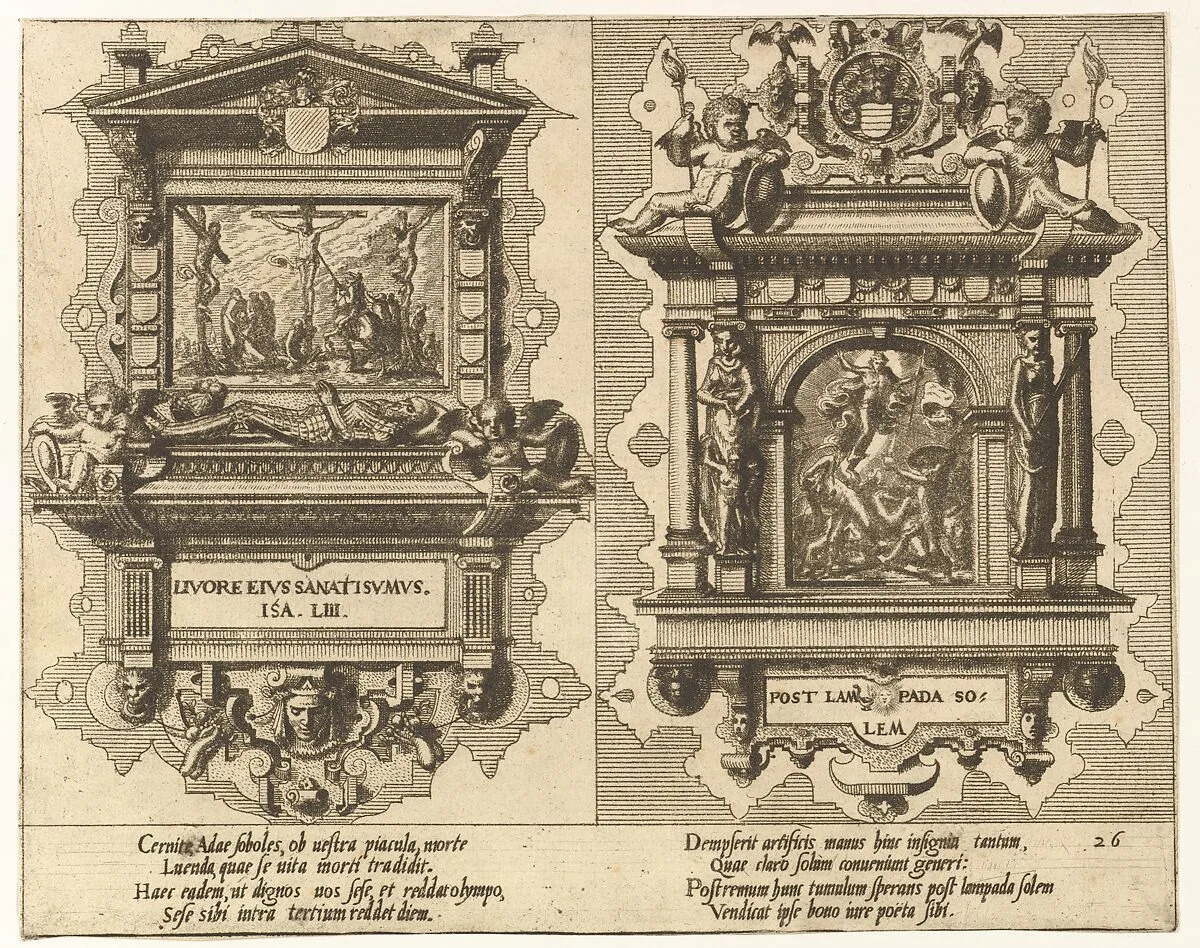 Cœnotaphiorum (26) — Hans Vredeman de Vries|Johannes van Doetecum I|Lucas van Doetecum|Hieronymus Cock