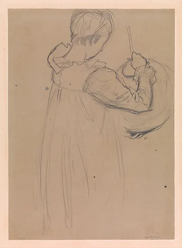 Dorothy Barnard, Study for “Carnation, Lily, Lily, Rose” (recto): Polly Barnard, Study for “Carnation, Lily, Lily, Rose” (verso)