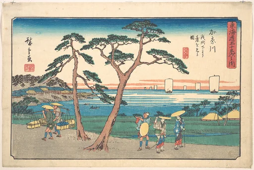 東海道五十三次之内 神奈川 浅間下より台を見る図|Kanazawa