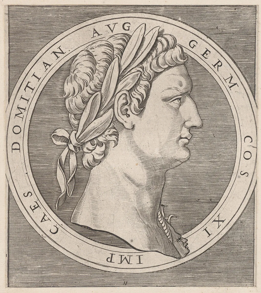 Speculum Romanae Magnificentiae: Domitian, from The Twelve Caesars — Marcantonio Raimondi
