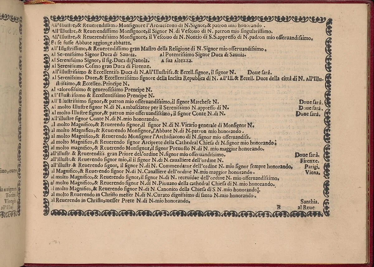 Ghirlanda: Di sei vaghi fiori scielti da piu famosi Giardini d'Italia, page 5 (recto) — Pietro Paulo Tozzi|Libraria del Giesu