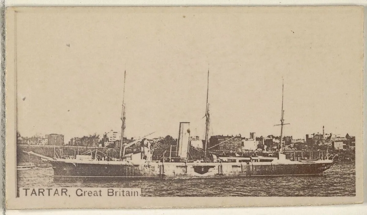 Tartar, Great Britain, from the Famous Ships series (N50) for Virginia Brights Cigarettes — Allen & Ginter