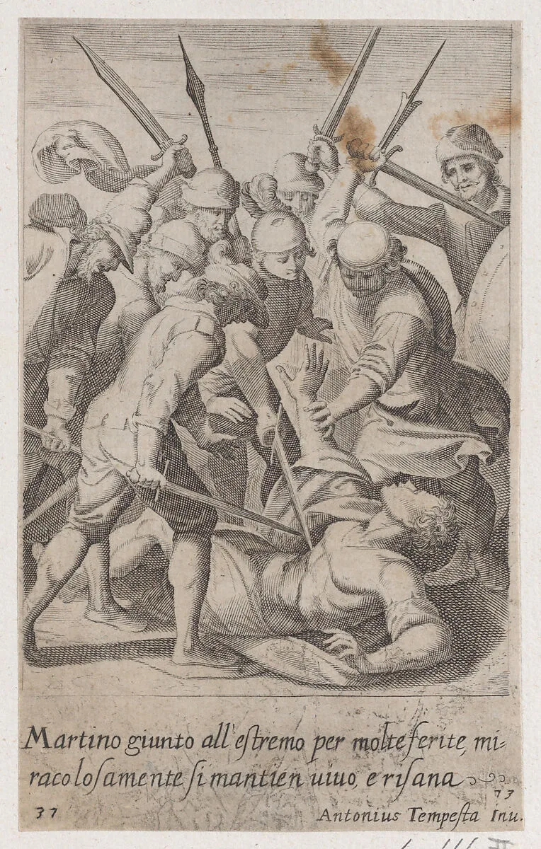 Martino, from Scelta d'Alcuni Miracoli e Grazie della Santissima Nunziata di Firenze (Selection of Some Miracles and Graces that Occurred in the Church of the Annunziata in Florence) — Jacques Callot|Antonio Tempesta