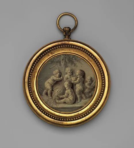 Putti Harvesting Wheat