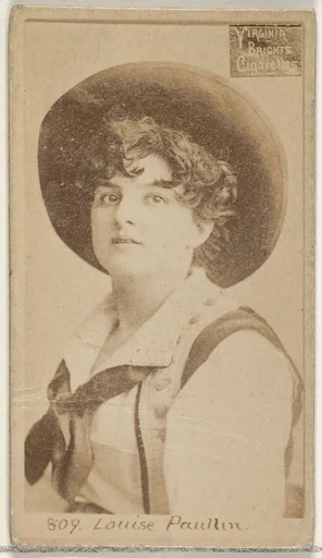 Card 809, Louise Paullin, from the Actors and Actresses series (N45, Type 2) for Virginia Brights Cigarettes