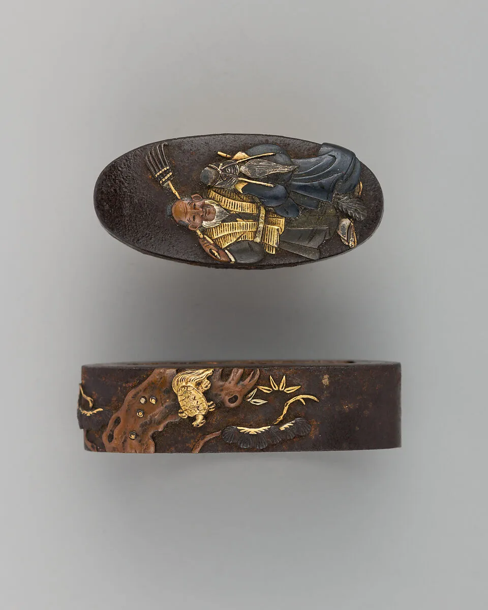 Sword-Hilt Collar and Pommel (Fuchigashira) — Unknown