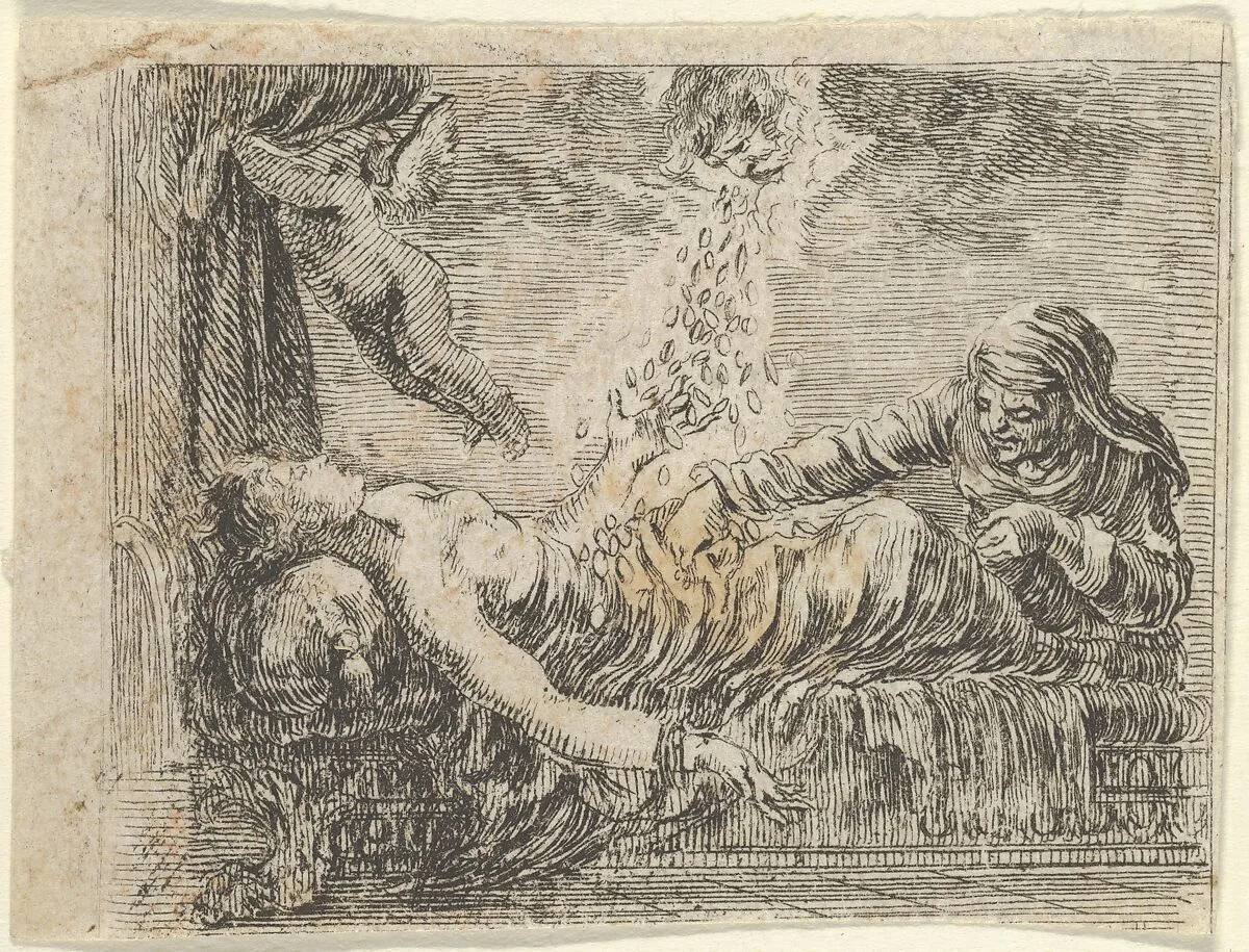 Jupiter and Danaë, from 'Game of Mythology' (Jeu de la Mythologie) — Stefano della Bella