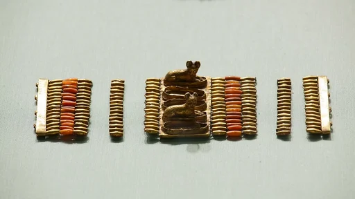Cuff Bracelet with Lion Cub Amulets