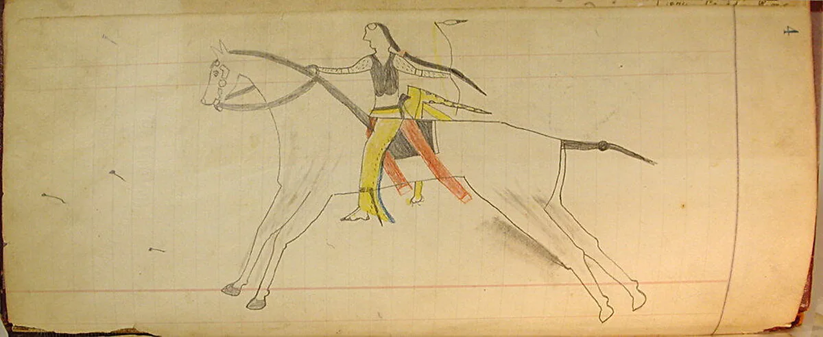 Maffet Ledger: Mounted Indian — Unknown