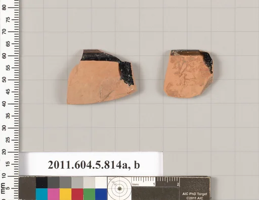 Terracotta rim fragments of kylikes (drinking cups)