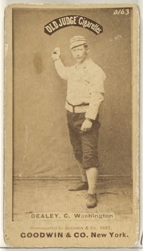 Patrick "Pat" E. Dealy, Catcher, Washington Nationals, from the Old Judge series (N172) for Old Judge Cigarettes