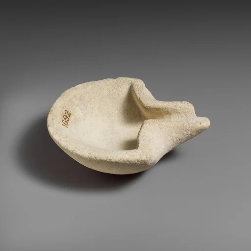 Limestone saucer lamp