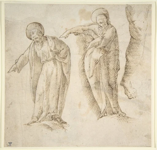 Studies for the Standing Figure of a Bearded Man